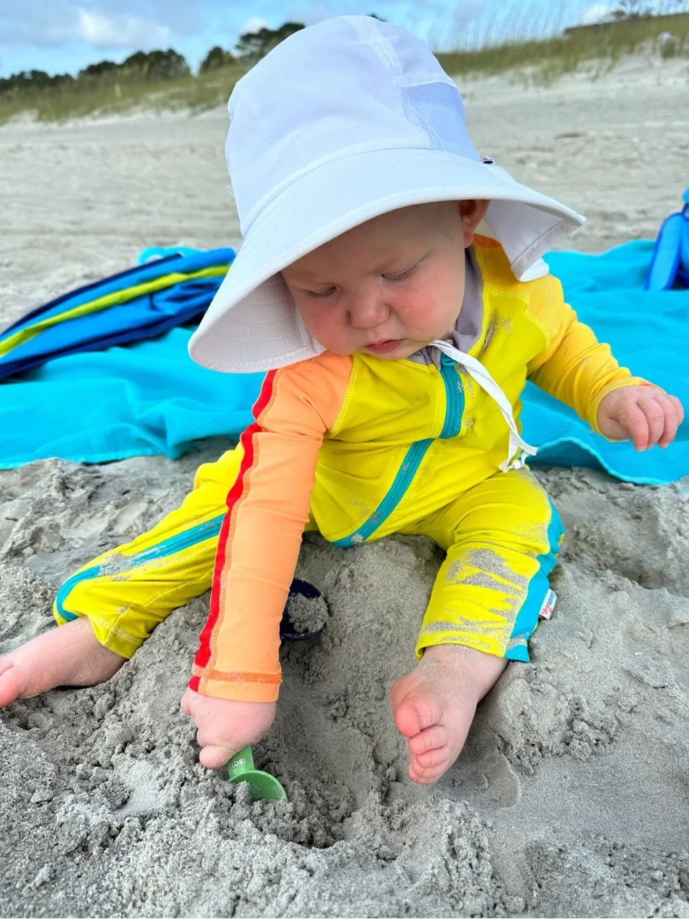 Swimzip Sunsuit Long Sleeve Rashguard Swimsuit in Neon Colors 0-6 Months